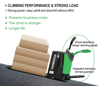 Transpalette électrique Hangcha série A au lithium-ion, 3 tonnes, portée élevée, longueur de fourche 1150 mm, batterie 24 V, modèle CBD30-AC2-I CE