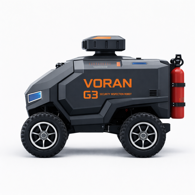 VORAN High Precision Positioning Autonomous Security Patrol Robot 5cm Accuracy AI Security Guard Robot for Airport Hub