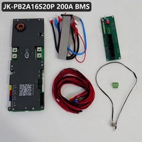 Kit complet JKBMS PB2A16S20P 200A 2A Active Balance 16S CAN RS485 BT pour pack de batteries LiFePO4 DIY à montage mural domestique