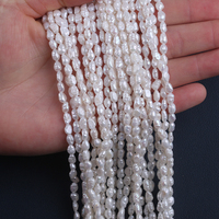 Perles de culture d'eau douce Keshi baroques naturelles de 4-5 mm en gros pour la fabrication de bijoux