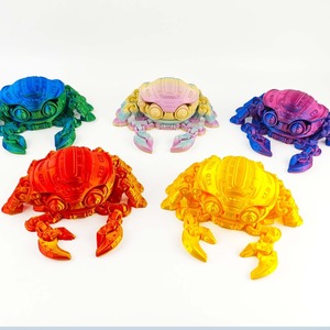 Granchio Peloso Cyber Stampato in 3D, Modello Realistico con Articolazioni Mobili, Regalo per Laurea e Mercatini Notturni di Pasqua - Product Image 3