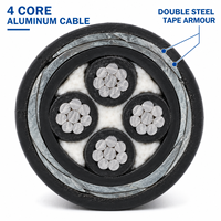 Câble d'alimentation en aluminium YJLV NA2XY, isolé XLPE, gaine en PVC, 0,6-1 kV, fil électrique basse tension pour la distribution dans les bâtiments