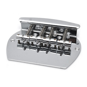 Bass Bridge Heavy <strong>4</strong> <strong>String</strong> Curved Bass Guitar Bridge for Electric Bass/guitar Chrome - Product Image 2