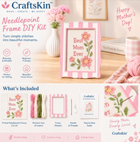 Kit de broderie au point de croix 13/18 Mahjong Lucky Bird Frame, cadre auto-finissant, fil à broder DIY, ornement de bureau pour la décoration intérieure