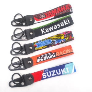 Phổ biến hoạt hình tùy chỉnh dệt Keychain phim hoạt hình logo Key tag Móc chìa khóa thêu Keychain Anime - Product Image 1
