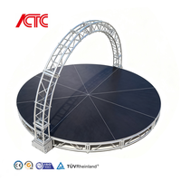 Plateforme de scène modulaire portable en alliage d'aluminium et contreplaqué à prix abordable avec installation rapide