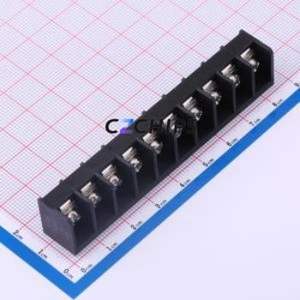 DBT50-8.25-10P-BK-P Barrier Terminal Block P=8.25mm Connector Three Sides 8.25mm 1x10P Edge Pin - Product Image 1