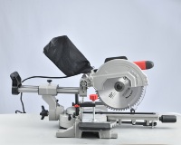 Scie à onglet coulissante industrielle 20V de 185 mm, alimentée électriquement, à déport arrière nul, double biseau, pour le bois - Offre Spéciale