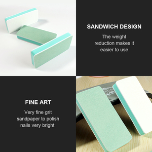 Nail Nguồn cung cấp đôi bên giấy nhám Nail đánh bóng tập tin 2 cách miếng bọt biển Nail Đệm tập tin - Product Image 2