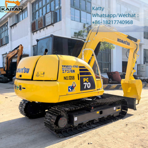 Excavadora de cadenas Komatsu PC70-8 usada en buen estado, de segunda mano, original japonesa, maquinaria de construcción de 7 toneladas en venta. - Product Image 3