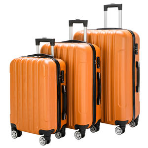 Ensemble de bagages de voyage DB 3 en 1 orange, grande capacité, valise ABS avec serrure, 4 roues, pour les voyages - Product Image 6