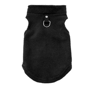 Shine And Shine Pet Fleece Vest Solid Color Thickened Winter Dog <b>Cat</b> <b>Clothes</b> With Leash Hook - Product Image 4