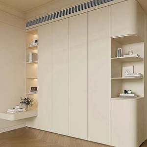 Venta caliente-Armario de madera Tamaño personalizado Estilo personalizado Muebles de dormitorio Puerta de vidrio Luz con armario - Product Image 1