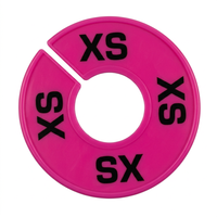 Séparateur de vêtements rond en plastique pour penderie, organisateur de placard, présentoir de magasin, avec étiquette double face