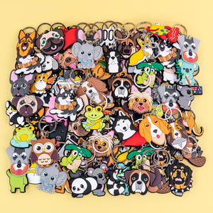 Bán buôn tùy chỉnh PVC móc khóa động vật chó phim hoạt hình vòng chìa khóa vui vẻ dễ thương mèo ếch chủ sở hữu chìa khóa phù hợp với trẻ em phím trang trí nội thất - Product Image 1