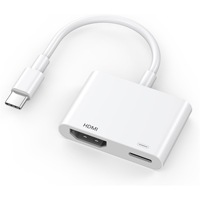 Cable USB C a Adaptador 4K 30Hz con USB 3.0 y Revestimiento de PVC para Proyector, Monitor, Computadoras de Oficina y Compras Empresariales