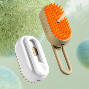 แปรงนวดไอน้ำสำหรับสุนัขและแมวแบบหมุนได้ ชาร์จด้วย USB ขายส่ง - Product Image 1