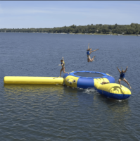 Trampoline gonflable aquatique avec toboggan, prix de gros usine