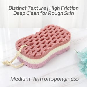 CF Layered Color PU Foam Ergonomic Curved Quick Drying Hanging Rope Large Exfoliating Bath Wholesale Body Sponge Shower Sponge - Product Image 3