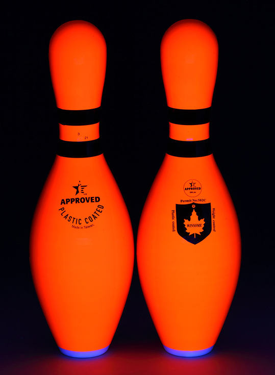 USBC Approved Maple Wood Bowling Pins - Durable & Glow in