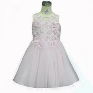 D30464b Kids Princess wholesale lovely lace flower girl dresses for children wedding dress
