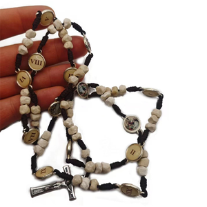 Rosario de las Estaciones del Vía Crucis, Cuentas de Oración de Piedra, Católico, de <span class=keywords><strong>Medjugorje</strong></span> - Product Image 3
