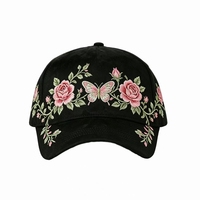 Casquette de baseball de luxe sportive à 5 panneaux, style rétro, brodée avec motifs Grue, Ange, Rose, Papillon, Léopard, Pois, Fruits, style Gothique Streetwear