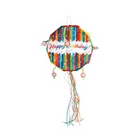 Piñata rétro groovy de 34 pouces, fête hippie, arc-en-ciel, signe de paix, réutilisable, confettis pour enfants, anniversaire, mariage