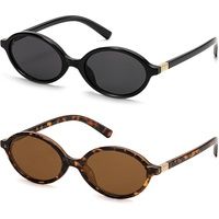 Lunettes de soleil polyvalentes pour femmes, style nerd, petite monture, protection UV400, matériau PC, utilisation en extérieur