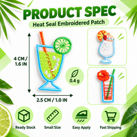 Patchs thermocollants brodés tropicaux en gros, en stock, pour vêtements, chapeaux, sacs, livraison rapide