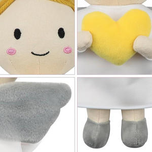 Muñeca de Trapo Geeme Sweet Angel JM9488, Muñeca de Peluche Suave con Alas y Corazón - Product Image 6