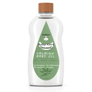 Óleo orgânico natural de baunilha para cuidados com o bebê, óleo hidratante para a pele do recém-nascido, suavizante e nutritivo, ecológico