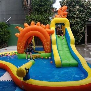Casa hinchable con piscina para niños, casa hinchable con cama de salto - Product Image 3