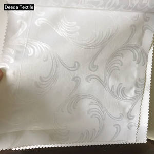 Deeda Factory Quality White Hotel Bed Linen Fabric Tejido Algodón con Jacquard Sateen Dobby Stripes <span class=keywords><strong>y</strong></span> patrones blanqueados - Product Image 6