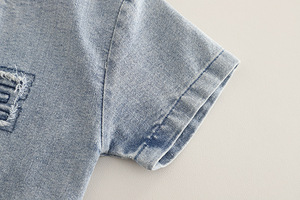 Ropa de Algodón para Niños, Camiseta Informal de Mezclilla para <span class=keywords><strong>Niño</strong></span>, Conjunto de 2 Piezas, Traje Deportivo para Bebé de 0 a <span class=keywords><strong>5</strong></span> <span class=keywords><strong>Años</strong></span> - Product Image 5