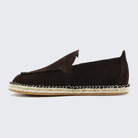 Mocassins Espadrilles Homme LANCI Qualité Supérieure Sur Mesure Entièrement Personnalisables en Daim Véritable avec Semelle en Jute Faits Main