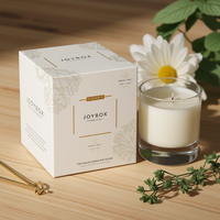 JOYBOX Personalizza Scatole Regalo per Candele in Cartone Avorio Rettangolare Uniche, con Laminazione Lucida/Opaca, Goffratura e Verniciatura