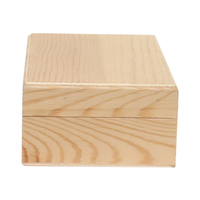 Boîtes en bois non finies et non peintes pour l'artisanat, les projets et le rangement de bijoux (7,1x7,1x4,7 pouces)