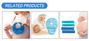 Coussinets de gel post-partum chauds et froids, coussinets de refroidissement périnéaux, soulagement de la douleur de grossesse, pochettes de glace avec 2 manchons lavables - Product Image 6
