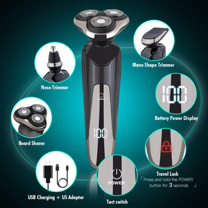 Máquina de Afeitar Eléctrica 9D, Recargable, Húmeda/Seca, USB, 4 en 1, Multifuncional para Hombre, Recortadora de Barba de Acero Inoxidable - Product Image 2