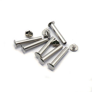 Tag Kulit Kepala Rata Berbahan Nikel Perak dengan Ujung Miring, Paku Kulit, Sekrup Chicago untuk Sabuk dan Tas Tangan - Product Image 3