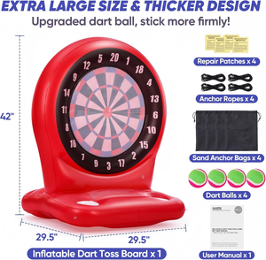 <b>Inflatable</b> Magnetic Dart Board Toss <b>Game</b> Set for Pool & Backyard Family Fun - Product Image 6