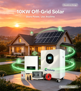 Kit Système Solaire Domestique 5KW 10KW 20KW Hybride avec Stockage d'Énergie par Batterie 15KWH 30KWH Batteries au Lithium Contrôleur MPPT - Product Image 1