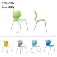 Chaises de restaurant au design moderne, chaises de salle à manger en plastique empilables pour l'extérieur, pour usage scolaire
