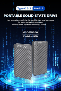OSCOO 휴대용 SSD 고성능 512GB-4TB USB 3.2 Gen 2 Type-C, 20Gbps 고속 읽기 신형 외장 드라이브 (노트북/PC용) - Product Image 3