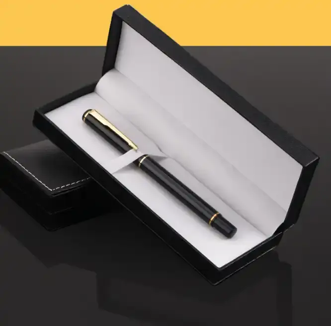 Высококачественная Роскошная деловая Подарочная кожаная коробка металлическая шариковая ручка набор с индивидуальным логотипом компании