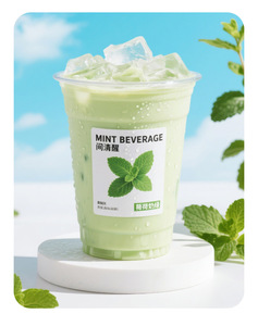 <span class=keywords><strong>Sirop</strong></span> Rafraîchissant Saveur <span class=keywords><strong>Menthe</strong></span> Sucrée pour Cocktails, Café, Bubble Tea et Glace Pilée Baili Xian - Product Image 4
