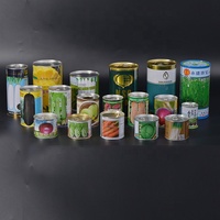 Boîte de conserve ronde en métal pour l'emballage des graines de chou SZSYTN-265 de graines de légumes