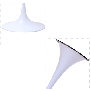 Hiện đại màu trắng đen kim loại Crank trumpet Tulip bảng cơ sở nhôm thép cho ăn uống ngoài trời đồ nội thất bằng đá cẩm thạch bảng cho các trường học - Product Image 5