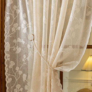 Tenda corta <span class=keywords><strong>francese</strong></span> vintage in <span class=keywords><strong>pizzo</strong></span> ricamato con motivo a vite, con passante <span class=keywords><strong>per</strong></span> <span class=keywords><strong>tende</strong></span>, <span class=keywords><strong>per</strong></span> cucina, decorazione <span class=keywords><strong>per</strong></span> finestre piccole - Product Image 3